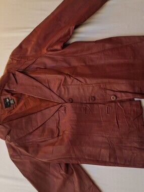 Vintage East 5th Women's Burgundy Leather Blazer